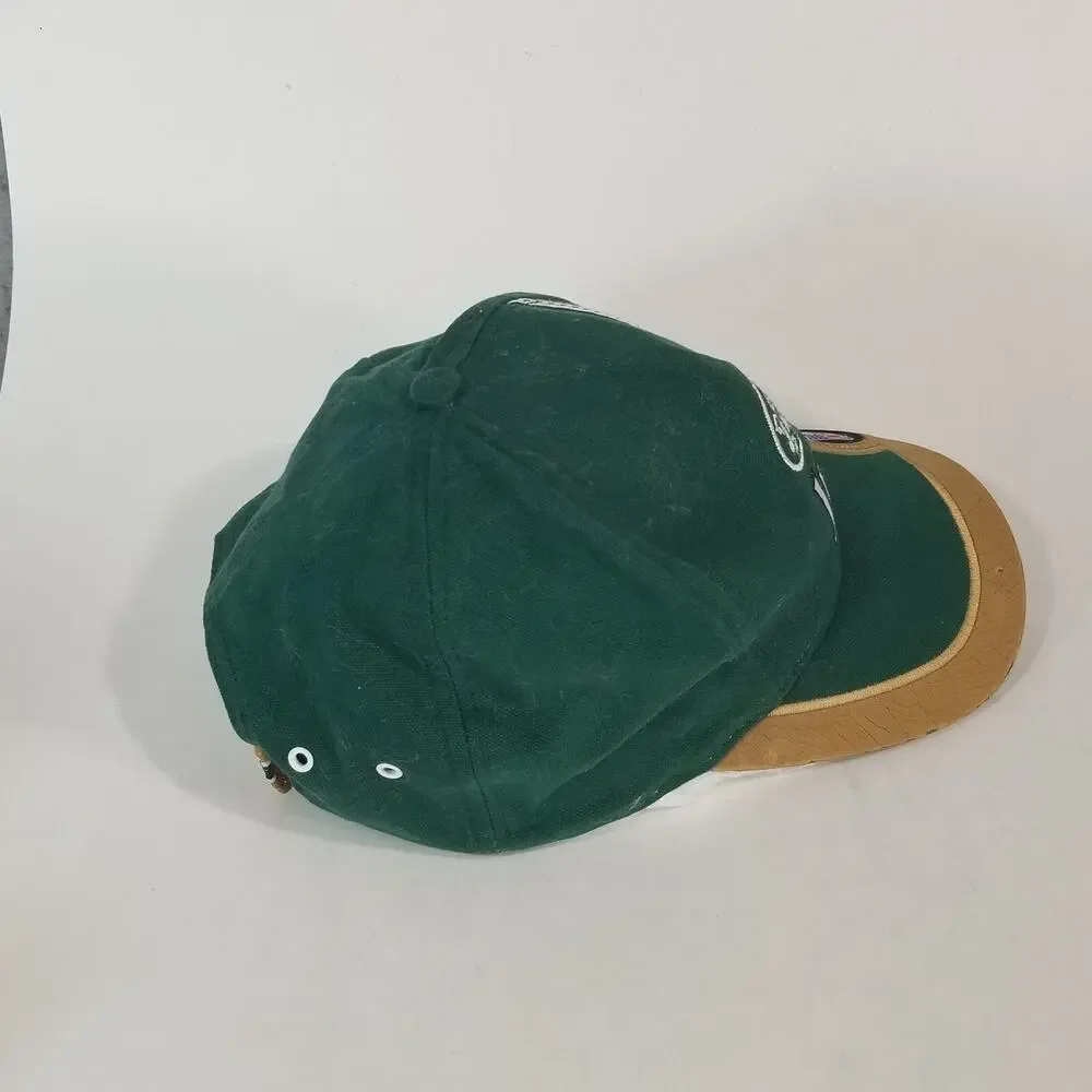 Puma Pro Line NF New York JetsCap Hat‎ Green Gold Strap Back flawed